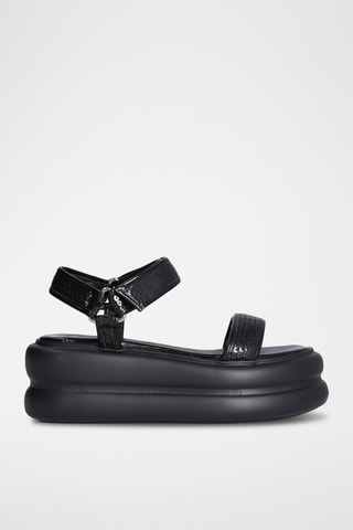 Sandales plateformes Aria - Noir