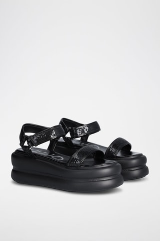 Sandales plateformes Aria - Noir