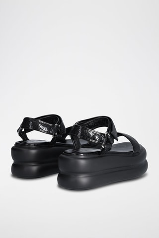 Sandales plateformes Aria - Noir