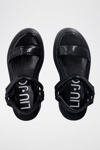 Sandales plateformes Aria - Noir