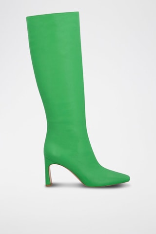 Bottes en cuir de chèvre et cuir de bélier Squared - Vert - Léonie Hanne x Liu Jo