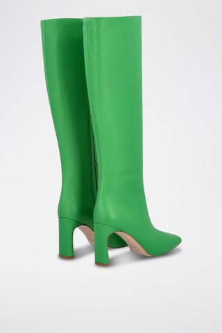 Bottes en cuir de chèvre et cuir de bélier Squared - Vert - Léonie Hanne x Liu Jo