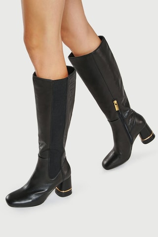 Bottes en cuir Hot - Noir