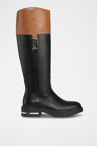 Bottes en cuir - Noir et marron