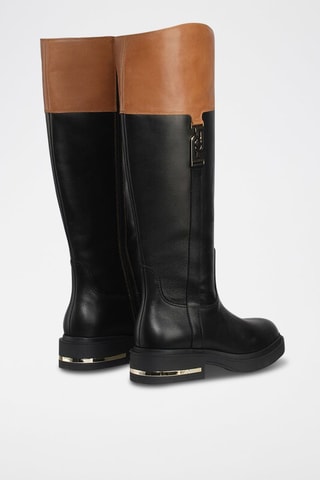 Bottes en cuir - Noir et marron