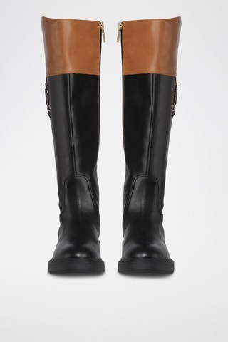 Bottes en cuir - Noir et marron