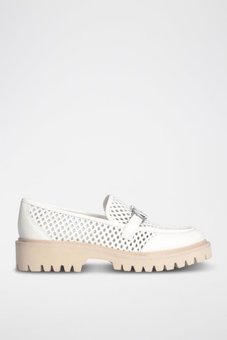 Mocassins en cuir de chèvre Cora - Blanc