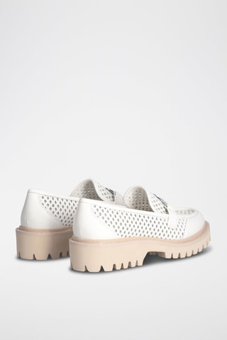 Mocassins en cuir de chèvre Cora - Blanc