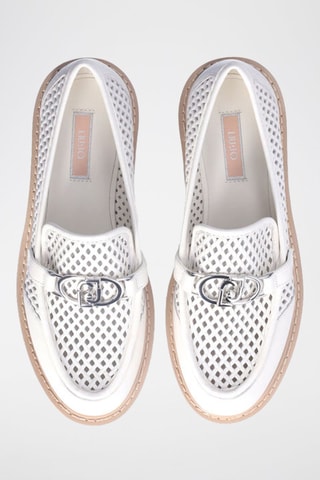 Mocassins en cuir de chèvre Cora - Blanc