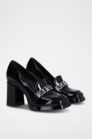 Mocassins à talons - Noir