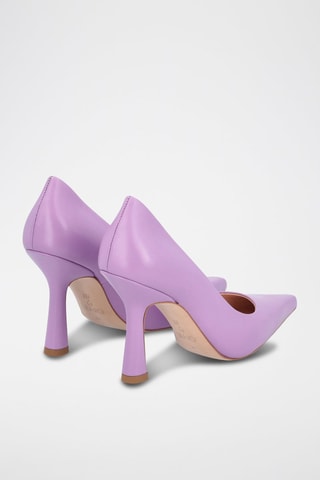 Escarpins en cuir de chèvre et cuir de bélier Pointy - Violet - Léonie Hanne x Liu Jo