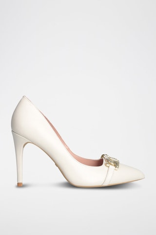 Escarpins en cuir de chèvre  Ivoire