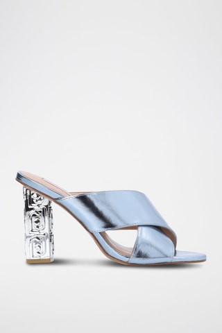 Mules à talons - Bleu