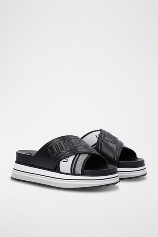 Mules plateformes Frida - Noir