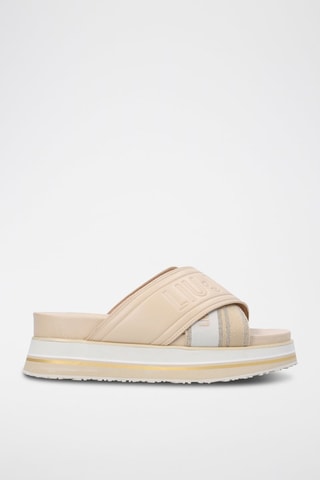 Mules plateformes Frida - Rose poudré