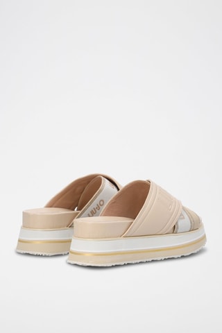 Mules plateformes Frida - Rose poudré