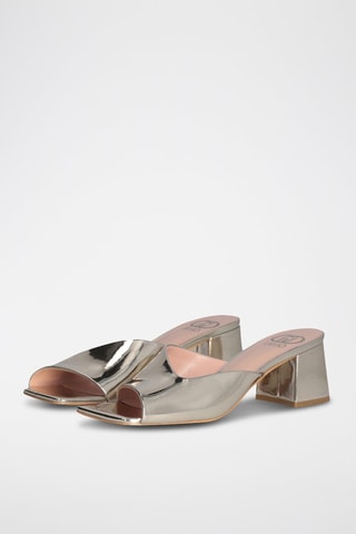 Mules à talons vernies Judy - Doré