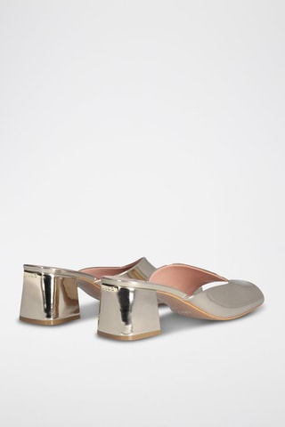 Mules à talons vernies Judy - Doré