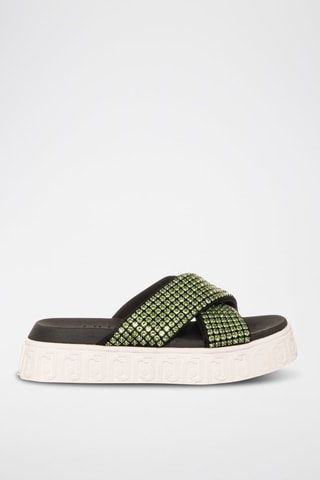Mules plateformes Lovely - Vert