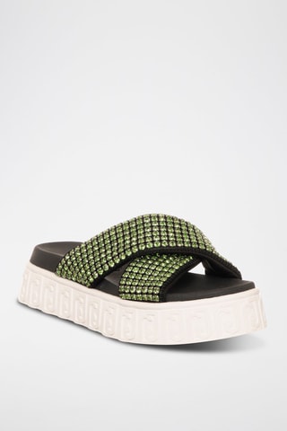 Mules plateformes Lovely - Vert