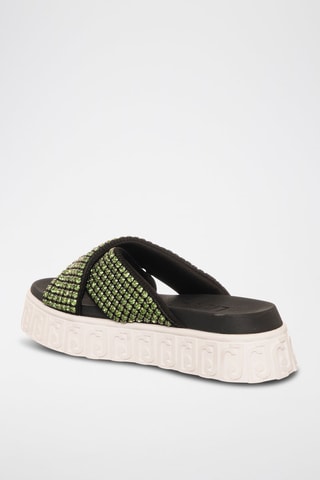 Mules plateformes Lovely - Vert