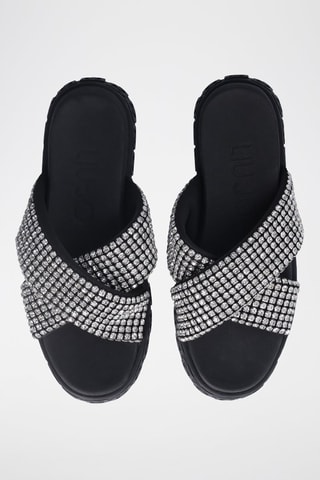 Mules plateformes Lovely - Noir