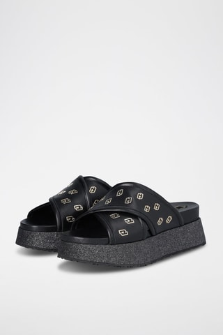 Mules plateformes Frida - Noir