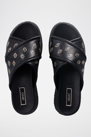 Mules plateformes Frida - Noir
