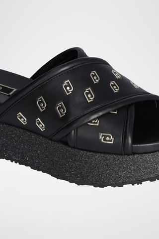 Mules plateformes Frida - Noir