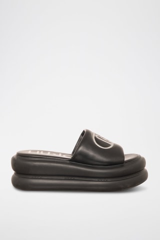 Mules à plateformes Aria - Noir