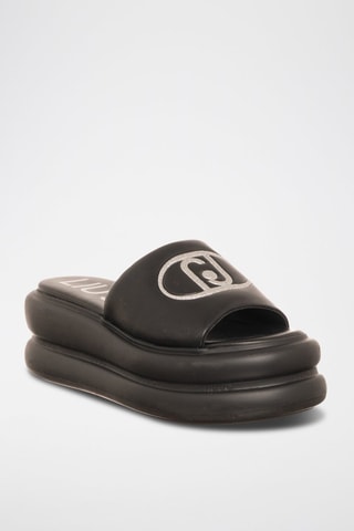 Mules à plateformes Aria - Noir