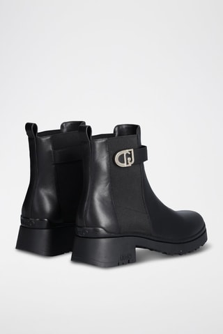 Bottines en cuir de taureau New Nancy - Noir