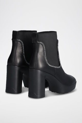 Bottines Chelsea en cuir de taureau Now - Noir