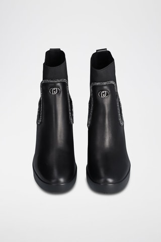 Bottines Chelsea en cuir de taureau Now - Noir