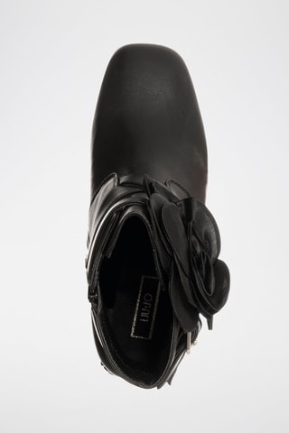 Bottines en cuir de taureau Sara - Noir