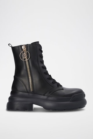 Bottines en cuir Amy - Noir