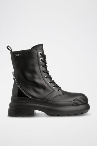 Bottines en cuir - Noir