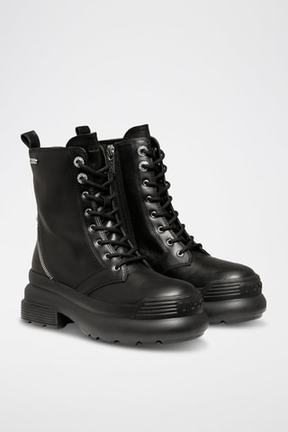 Bottines en cuir - Noir