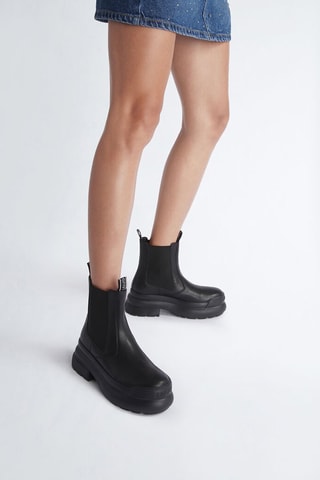 Bottines Chelsea en cuir - Noir
