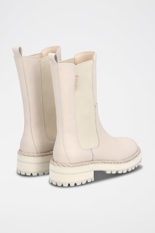 Bottines Chelsea en cuir de taureau Pink - Rose poudré