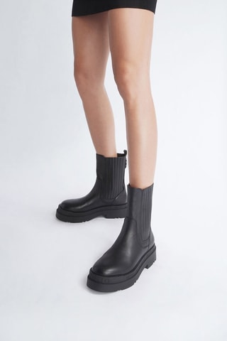 Bottines Chelsea en cuir - Noir