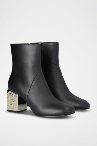 Bottines en cuir - Noir