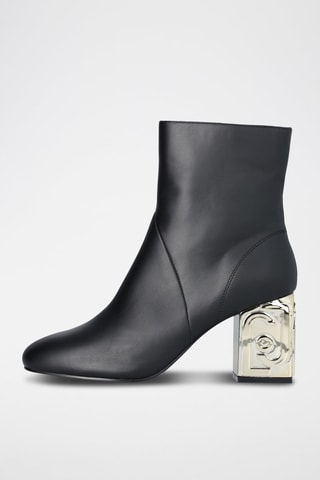 Bottines en cuir - Noir