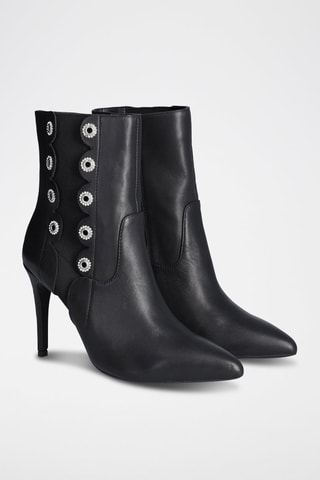 Bottines en cuir de chèvre - Noir
