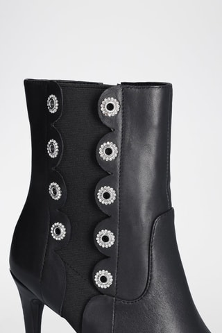 Bottines en cuir de chèvre - Noir