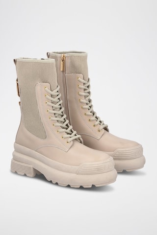 Bottines en cuir Amy - Taupe