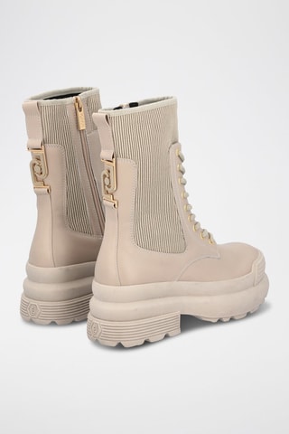 Bottines en cuir Amy - Taupe