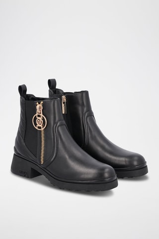 Bottines Chelsea en cuir Nancy - Noir