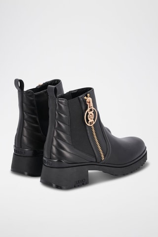 Bottines Chelsea en cuir Nancy - Noir