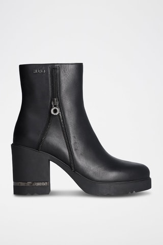 Bottines en cuir - Noir